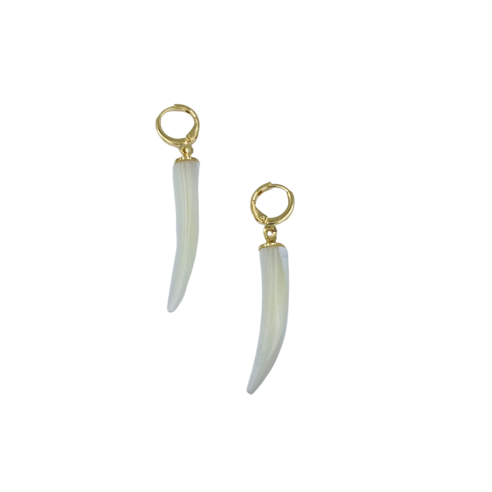 Aretes Diente-Dorado- Baño de oro 18K