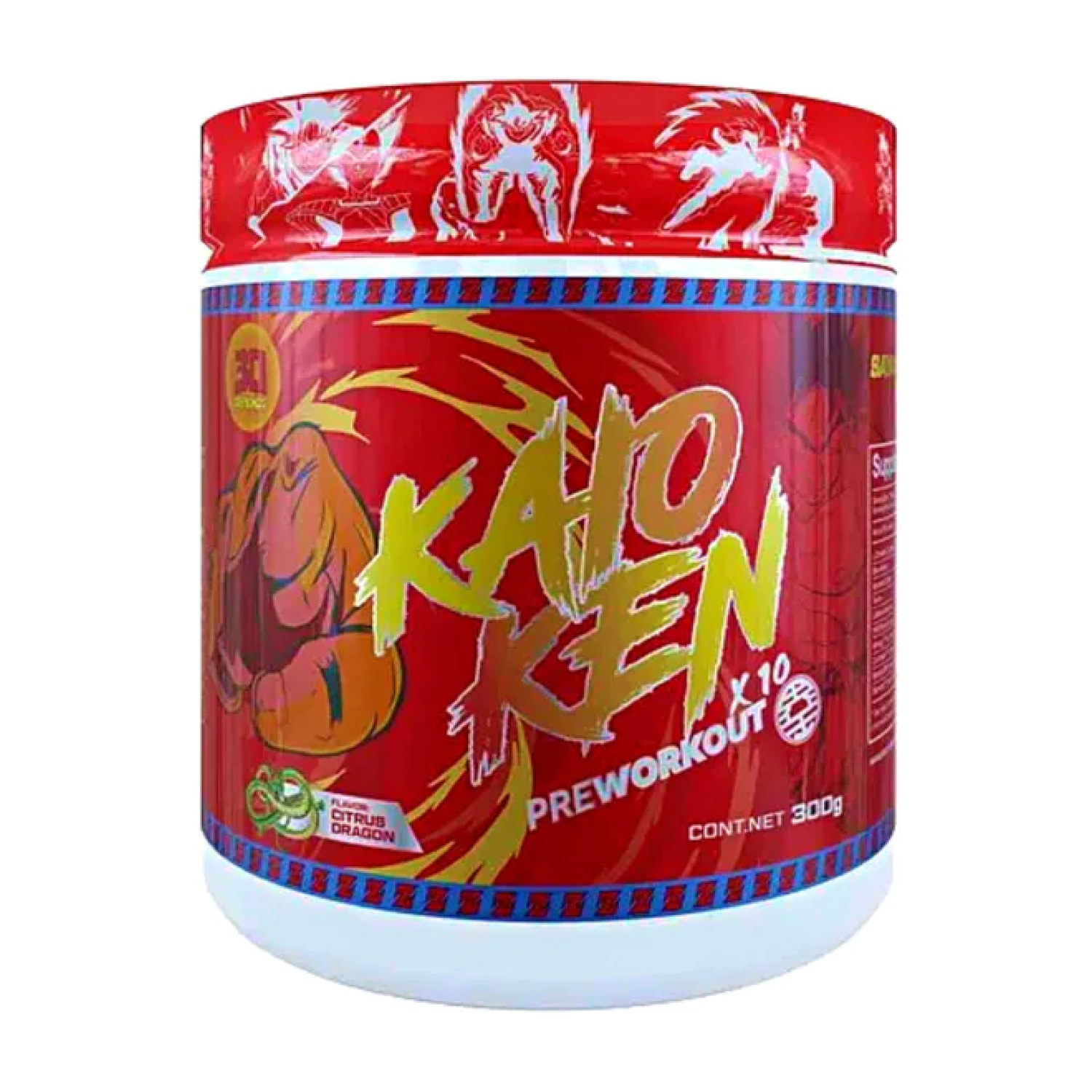 Pre-Entreno Saiyan Labz Kaioken X10 300g 30 Serv. - Citrus Dragon
