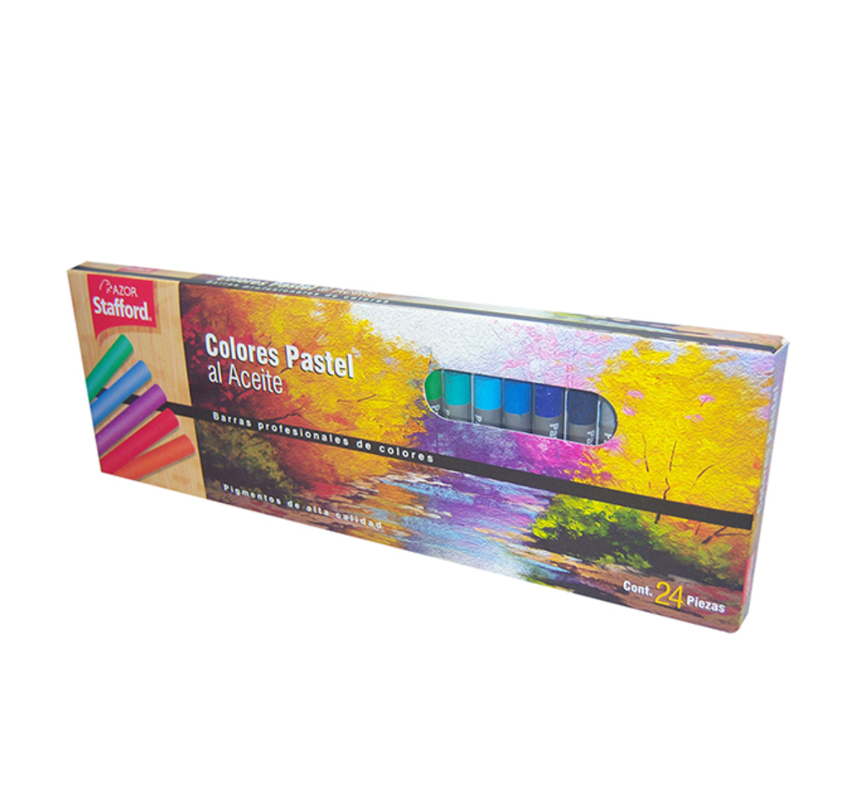 Colores Pastel Aceite Stafford 24 Pzas. Gises Pastel Aceite