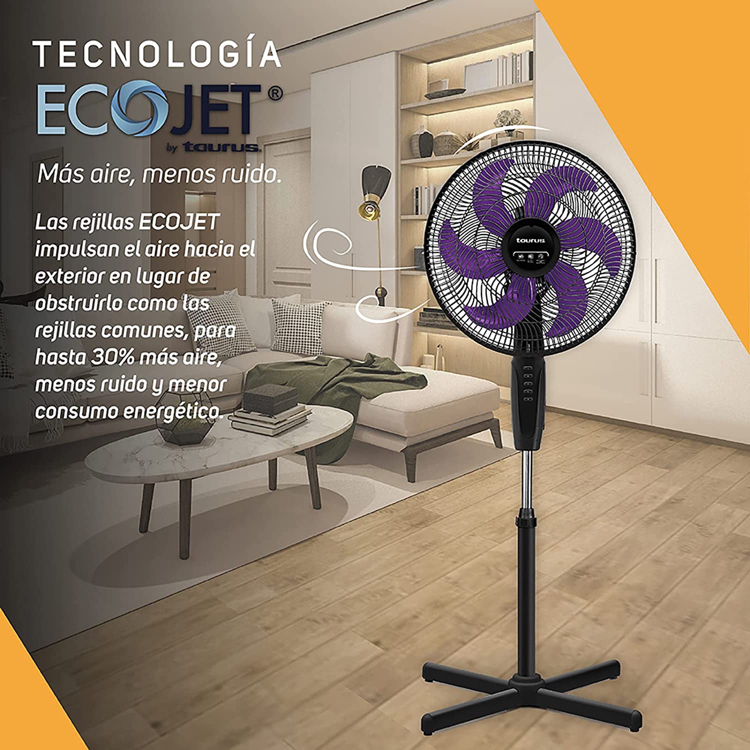 Ventilador de pedestal mod. universe 16" 6 aspas