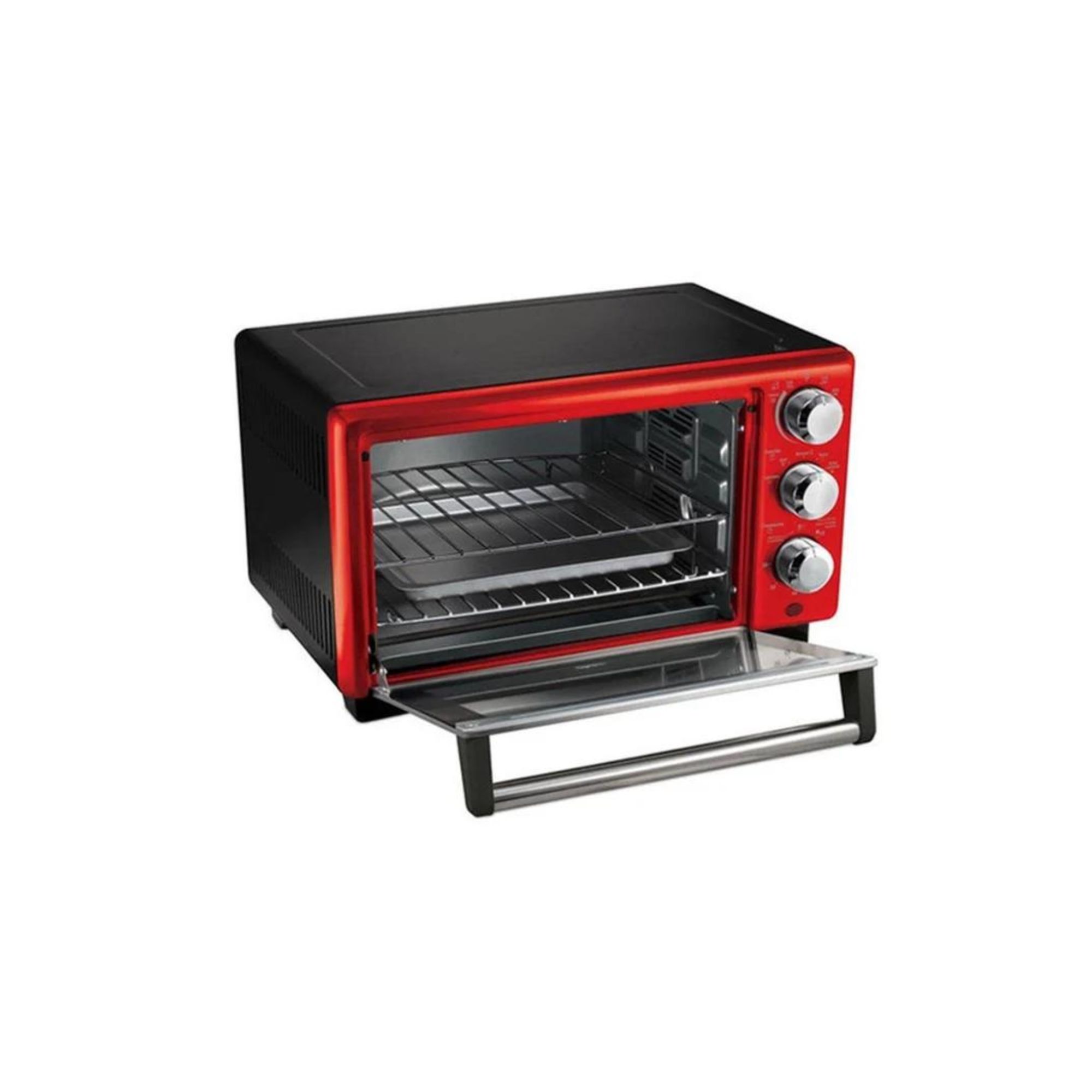 Oster Horno Electrico  3 Perillas 18lt Rojo