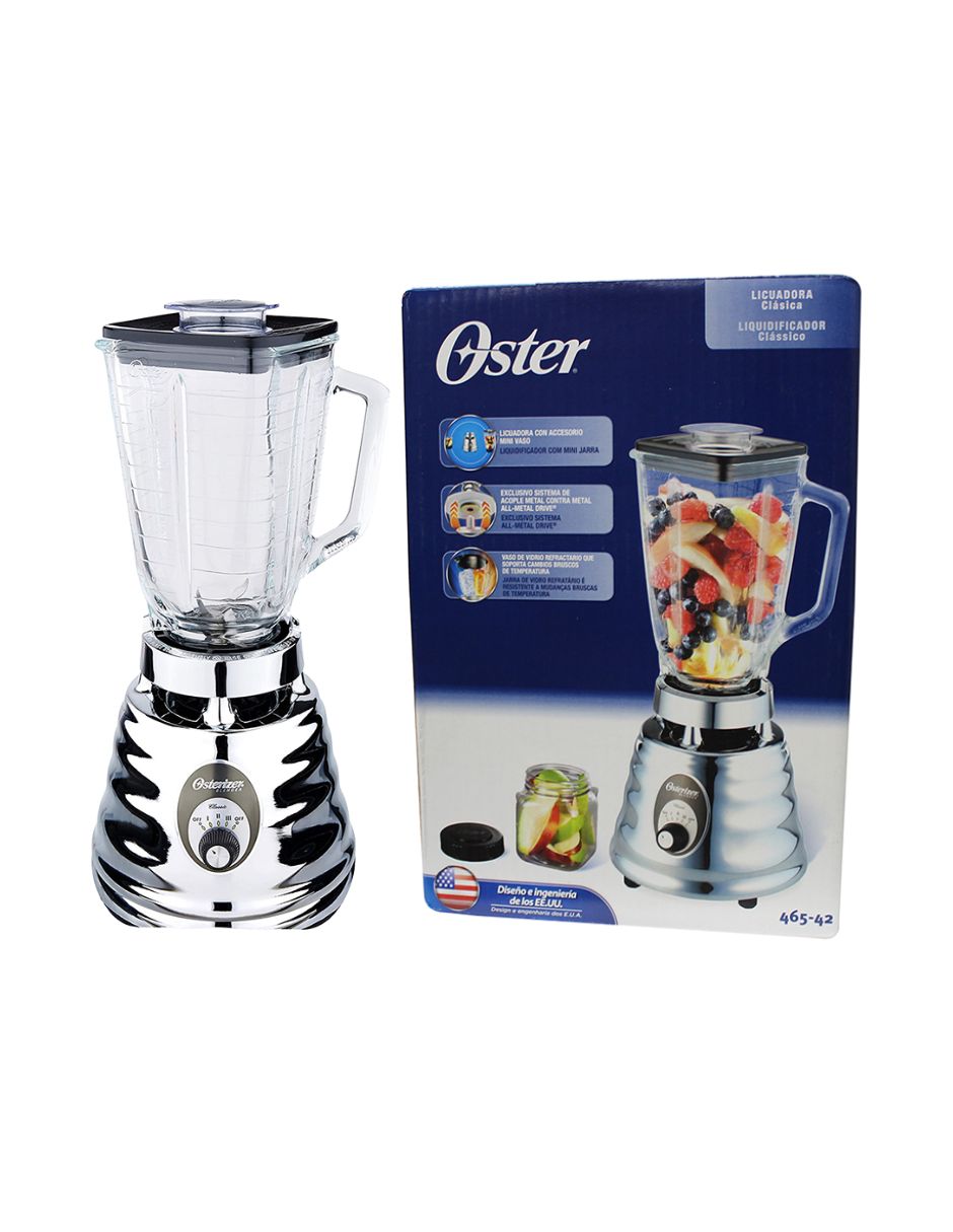 Licuadora de Metal 3 Velocidades Vaso de Vidrio Oster