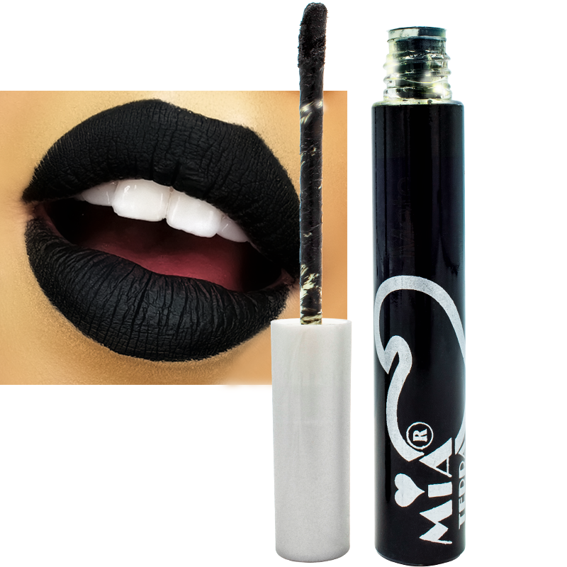 Labial Mate Indeleble Organico Color Negro Mia Terra Cosmetics