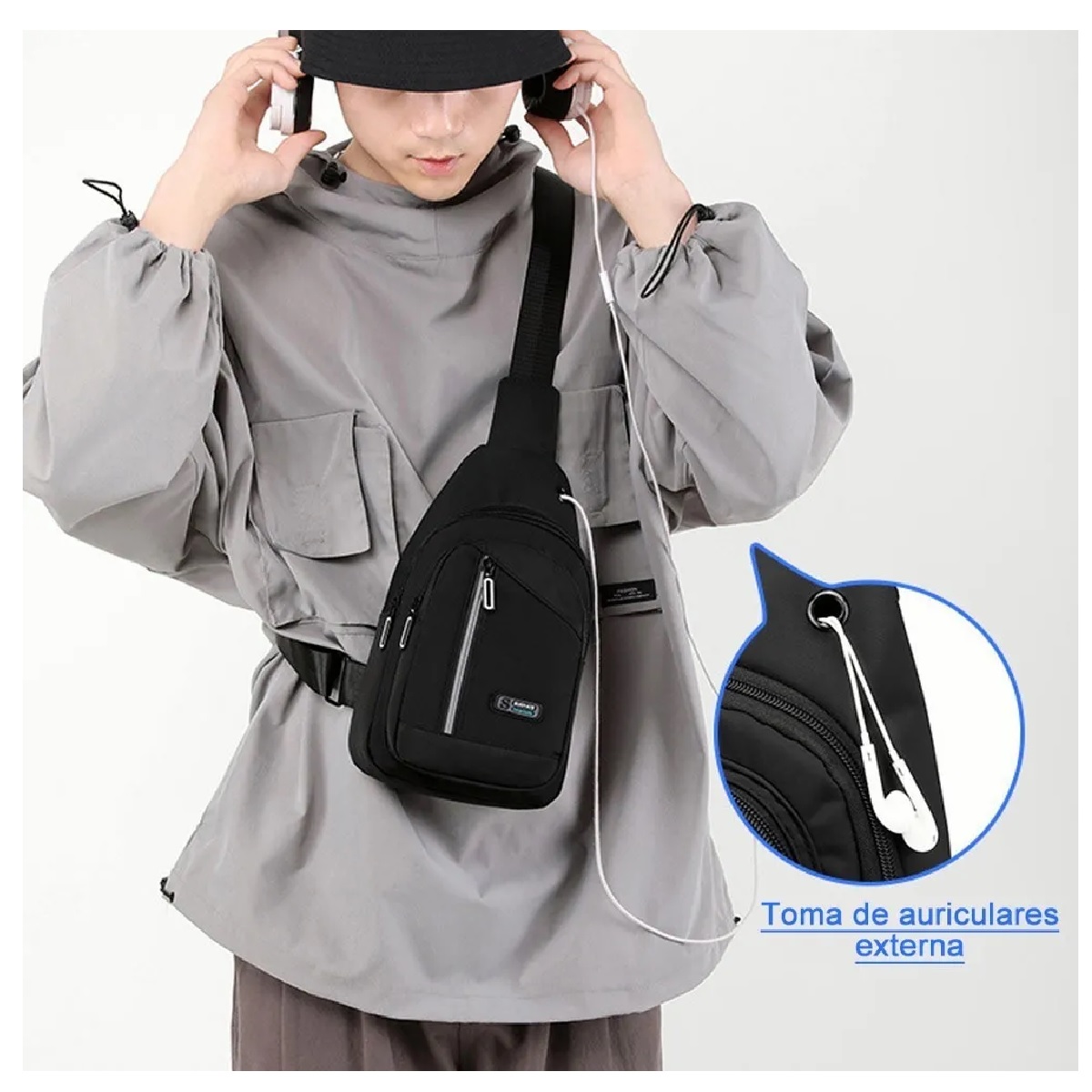 Pechera Mochila Impermeable Multifunción Cruzada Hombro