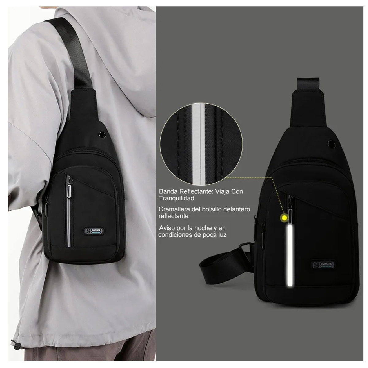 Pechera Mochila Impermeable Multifunción Cruzada Hombro