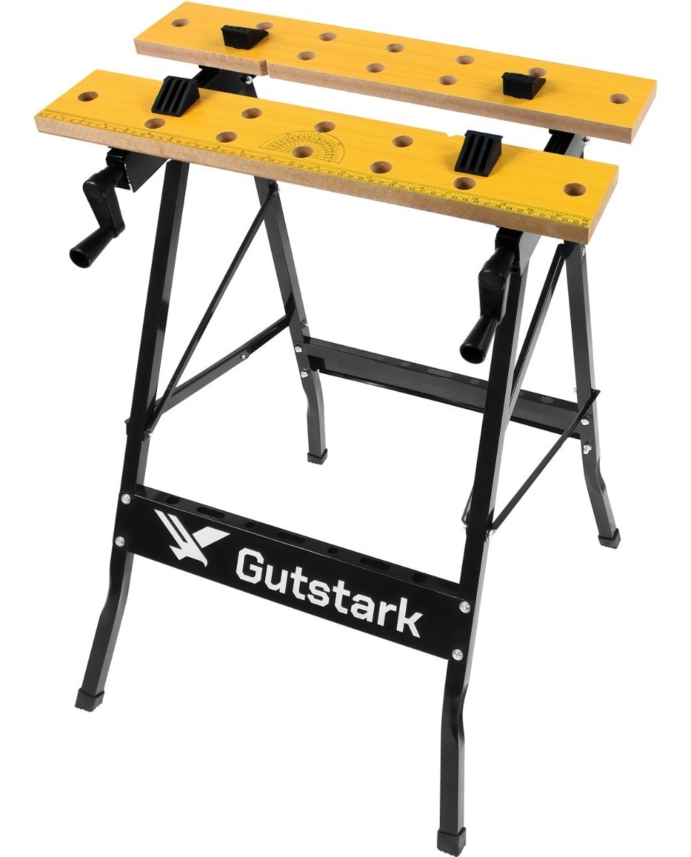 Banco Mesa De Trabajo Soporte Madera Prensa Multiusos