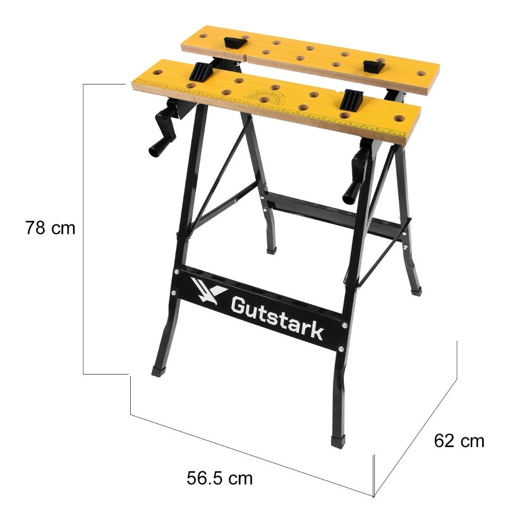 Banco Mesa De Trabajo Soporte Madera Prensa Multiusos