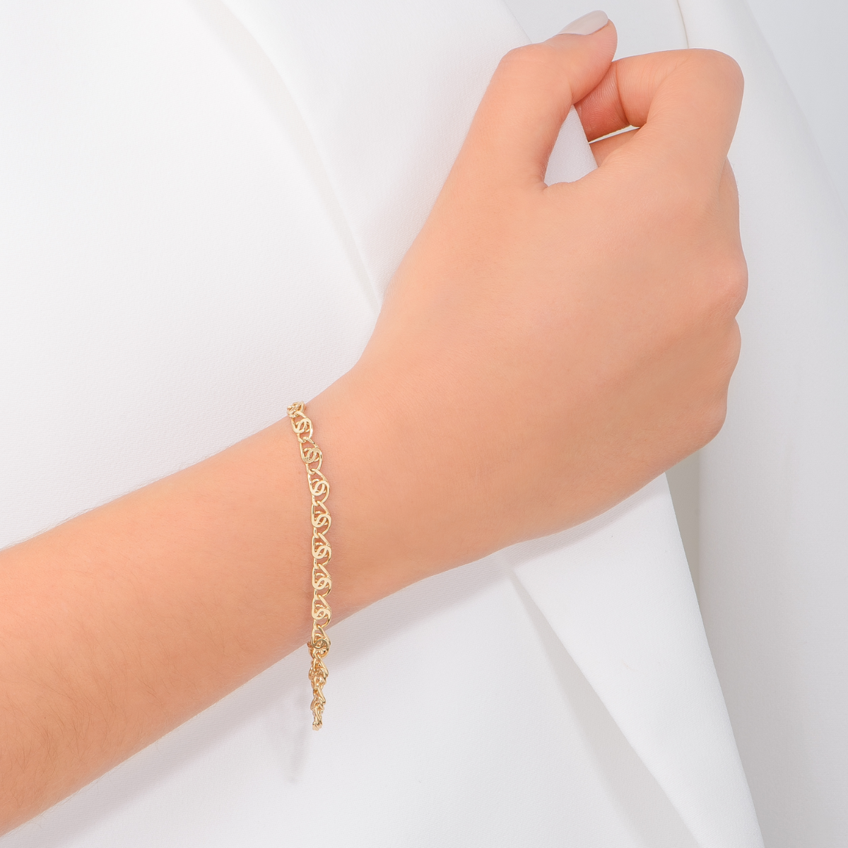 Pulsera Pulso Color Oro Joyería NICE Moda Mujer