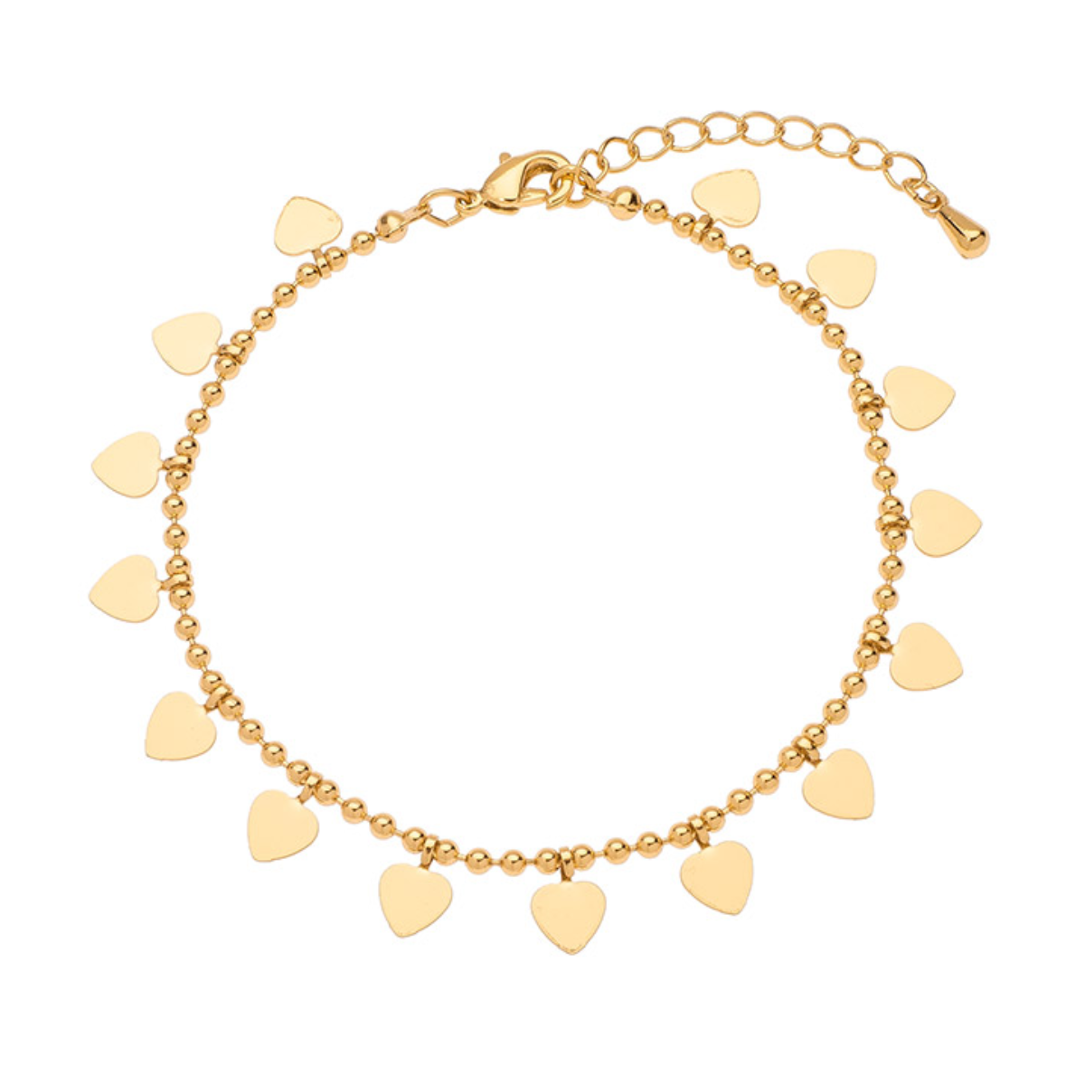 Pulsera Pulso Corazón Color Oro Joyería NICE Moda Mujer
