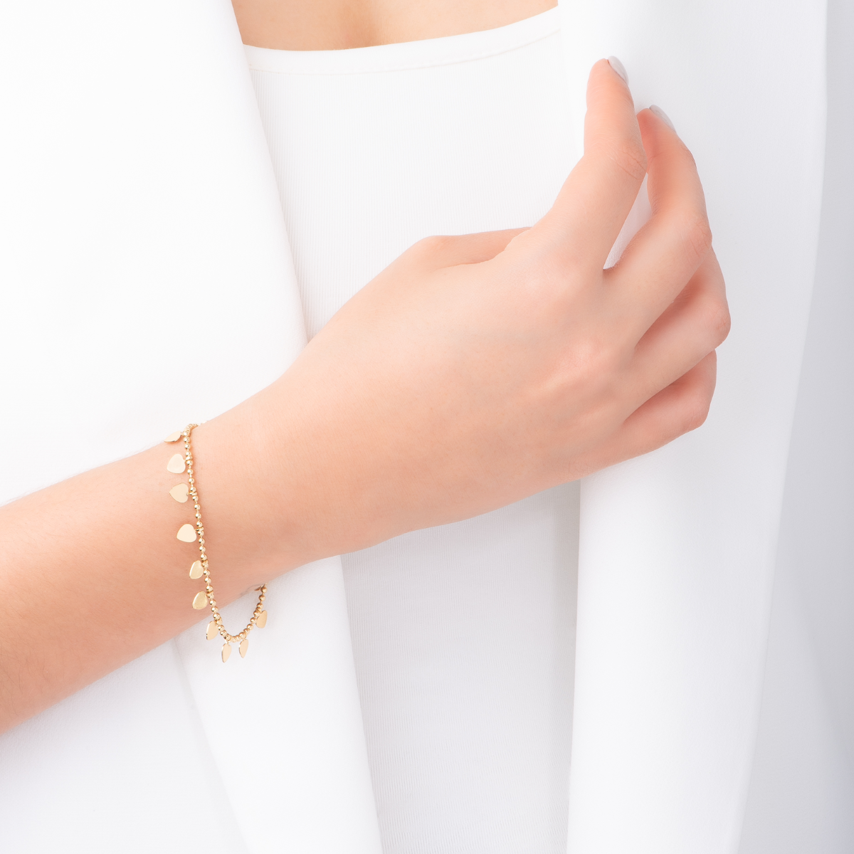 Pulsera Pulso Corazón Color Oro Joyería NICE Moda Mujer