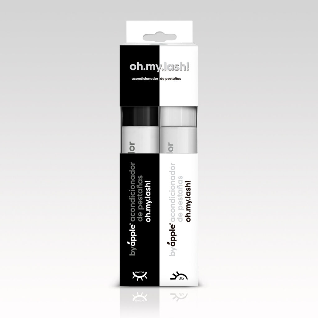 Tratamiento para pestañas Oh my lash, tratamiento para día y noche, by apple, alargador extensivo de pestañas