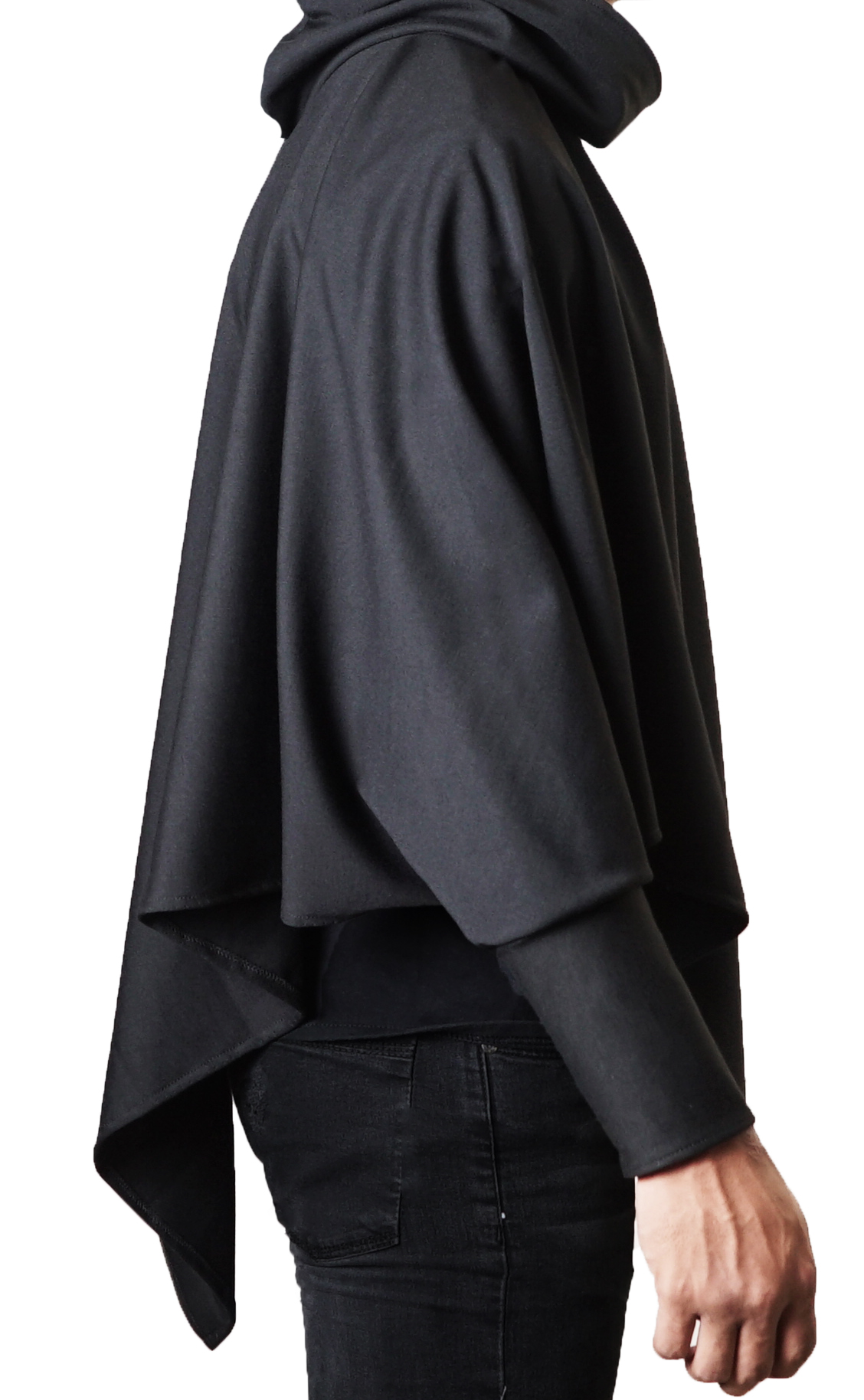 PONCHO CON GORRO, GABÁN CAPA CON MANGAS HOMBRE