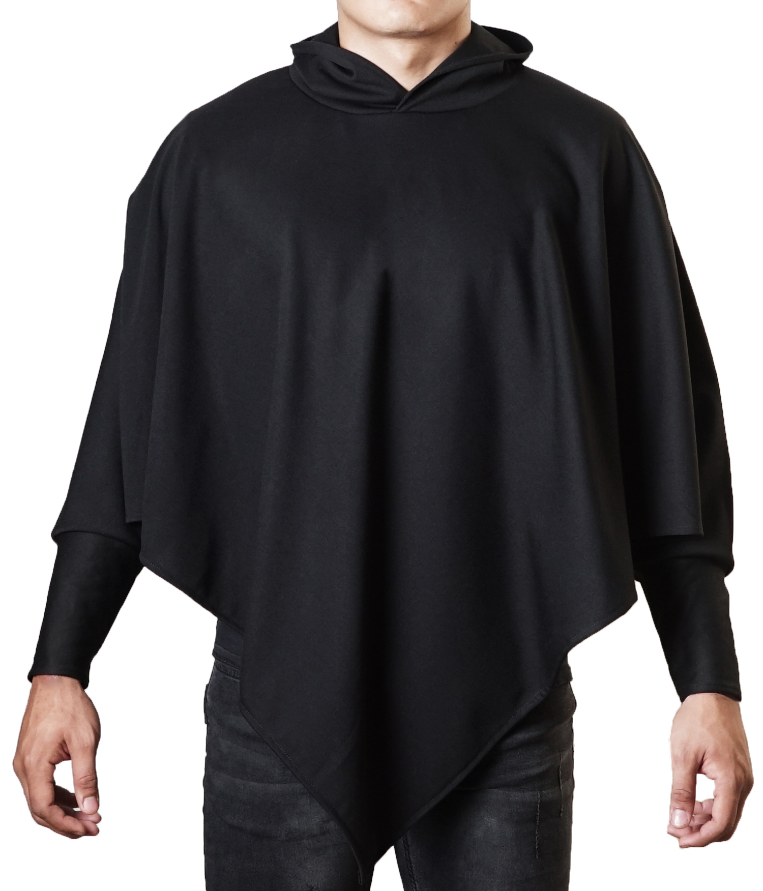 PONCHO CON GORRO, GABÁN CAPA CON MANGAS HOMBRE