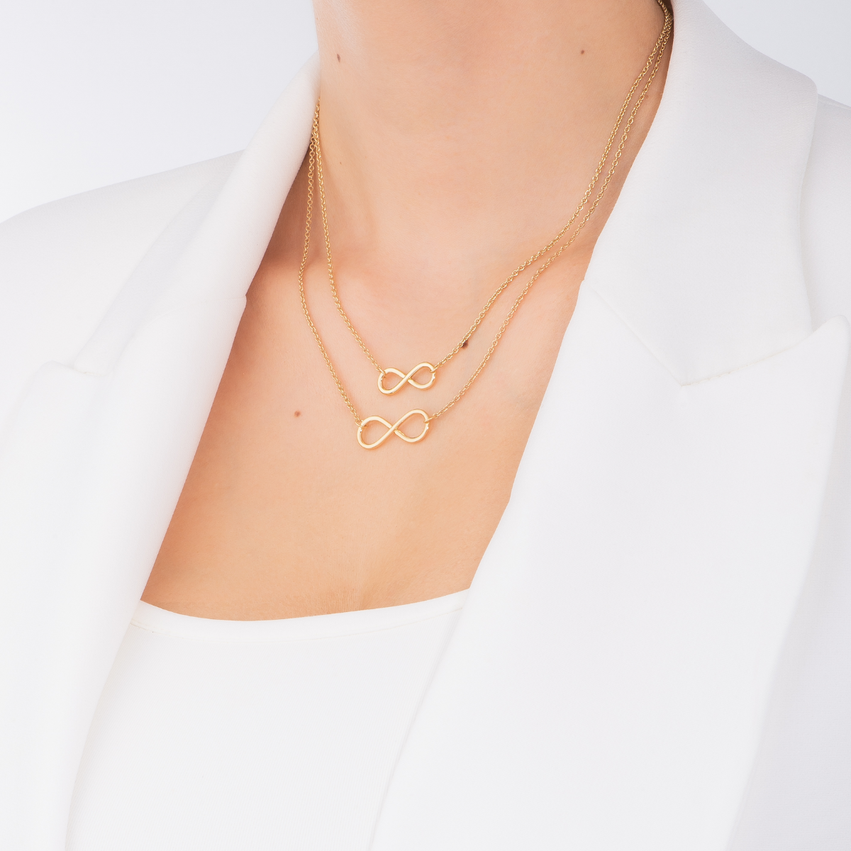 Collar Color Dije Infinito Oro Moda Mujer Joyería NICE