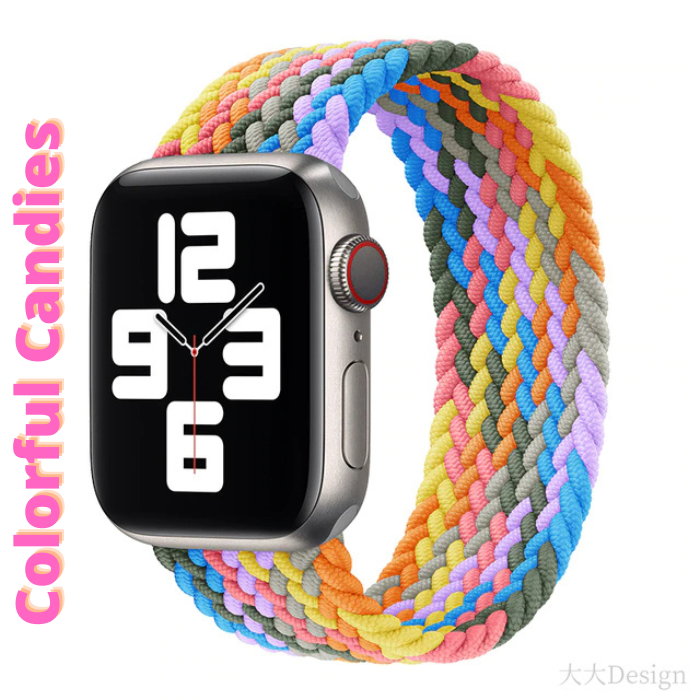Correa Banda Nylon Trenzado Para Apple Watch Se 7 6 5 4 3 2 1 de 42/44/45mm