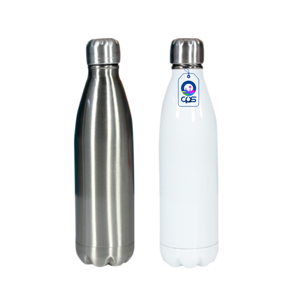 Botella de agua - botella de 500 ml para impresión por sublimación - blanco  Blanco \ 500 ml, GADGETS \ BOTELLAS Y TERMOS