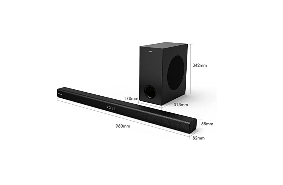 Teatro en casa Hisense con subwoofer 