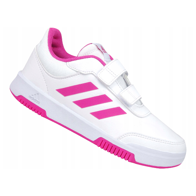 tenis blancos con rosa adidas