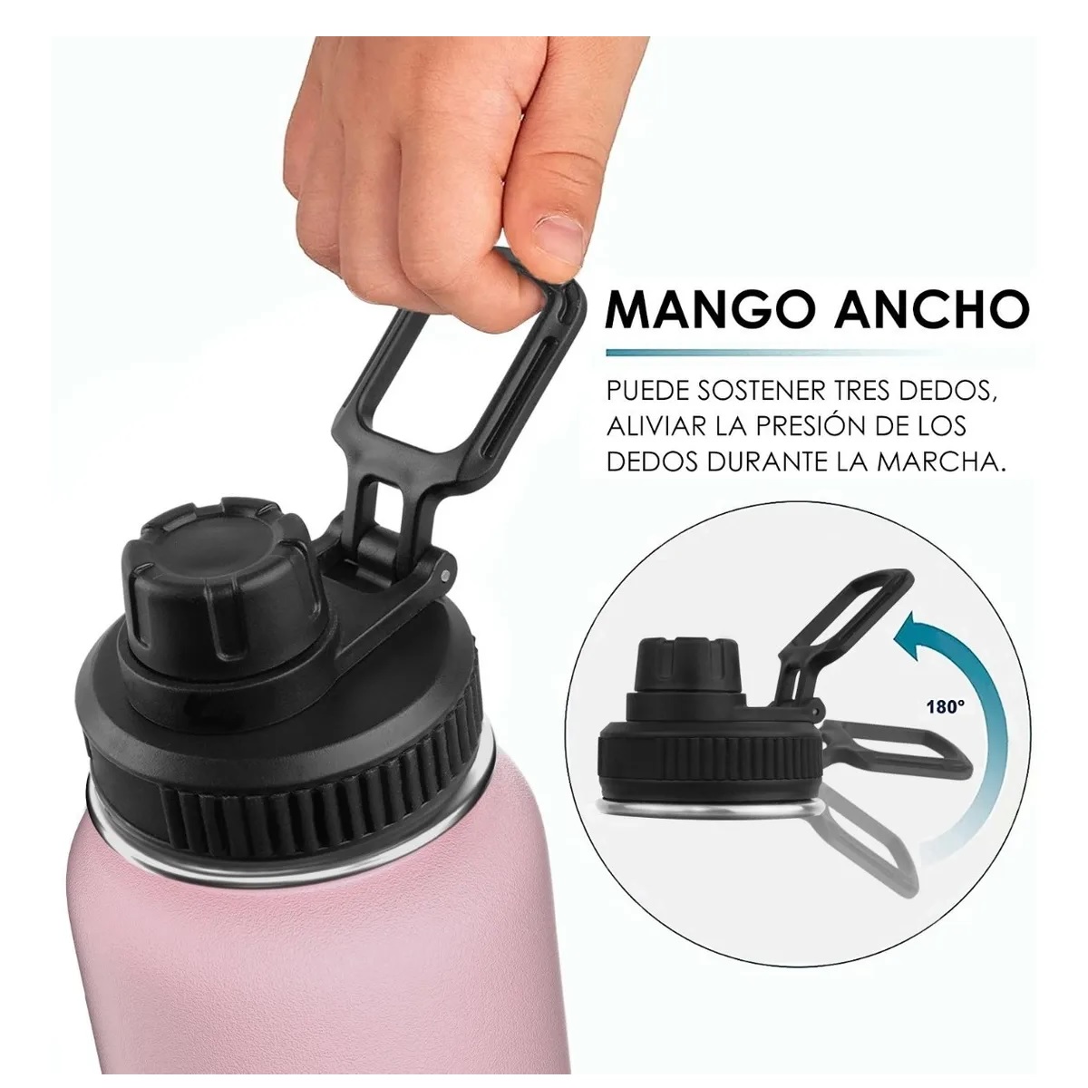 Botella De Agua Fría/caliente De Acero Inoxidable De 1.2 L Rosa