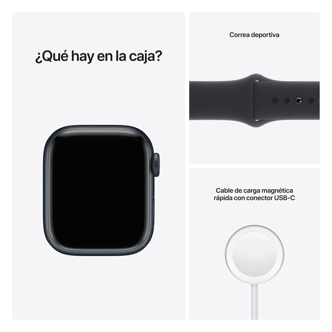 Apple Watch Series 7 (GPS) (A2474) 45mm Midnight Blue Sport Band(Reacondicionado Grado A)