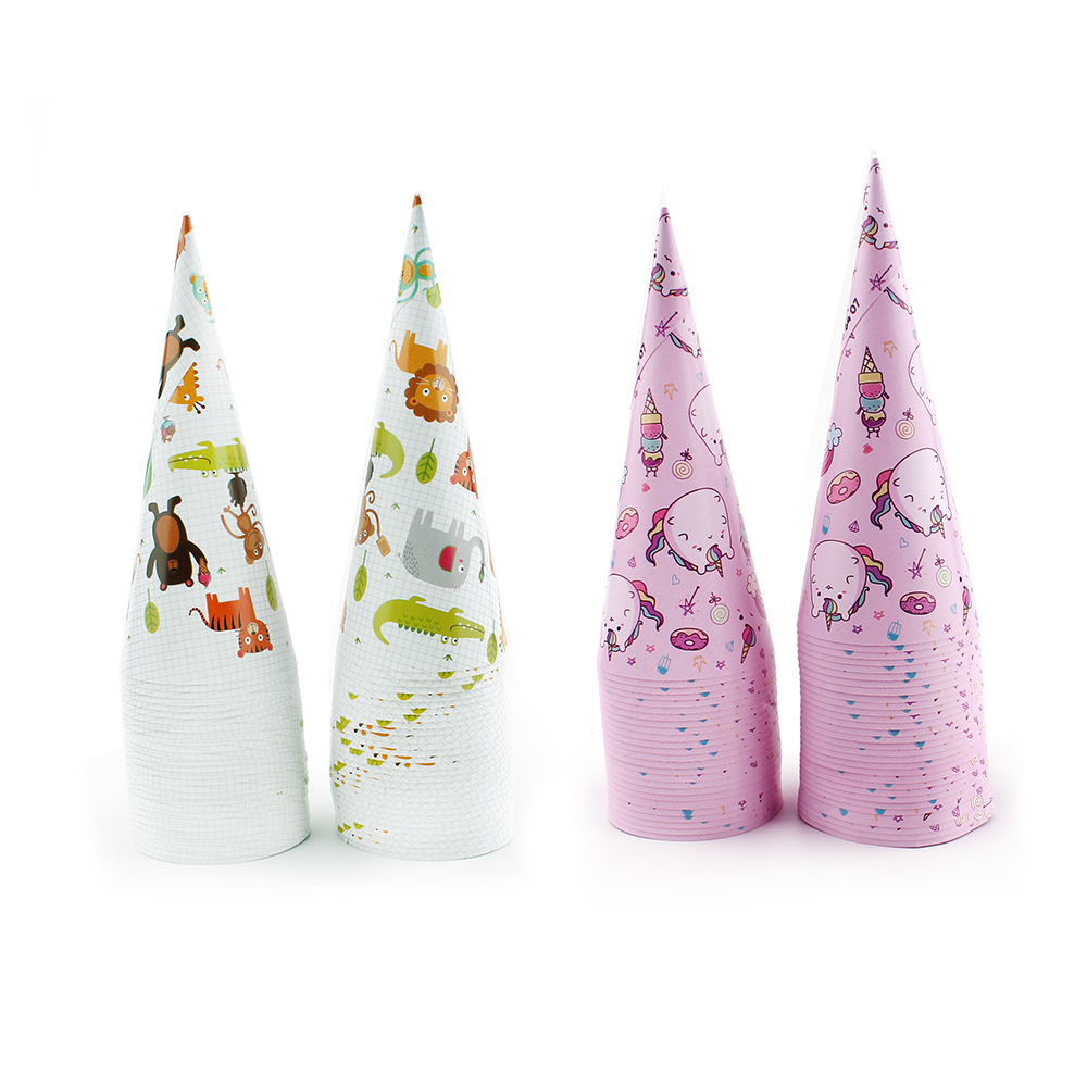 200 pz De Conos De Papel Para Helado Cubierta Diseños Mixtos porta barquillo