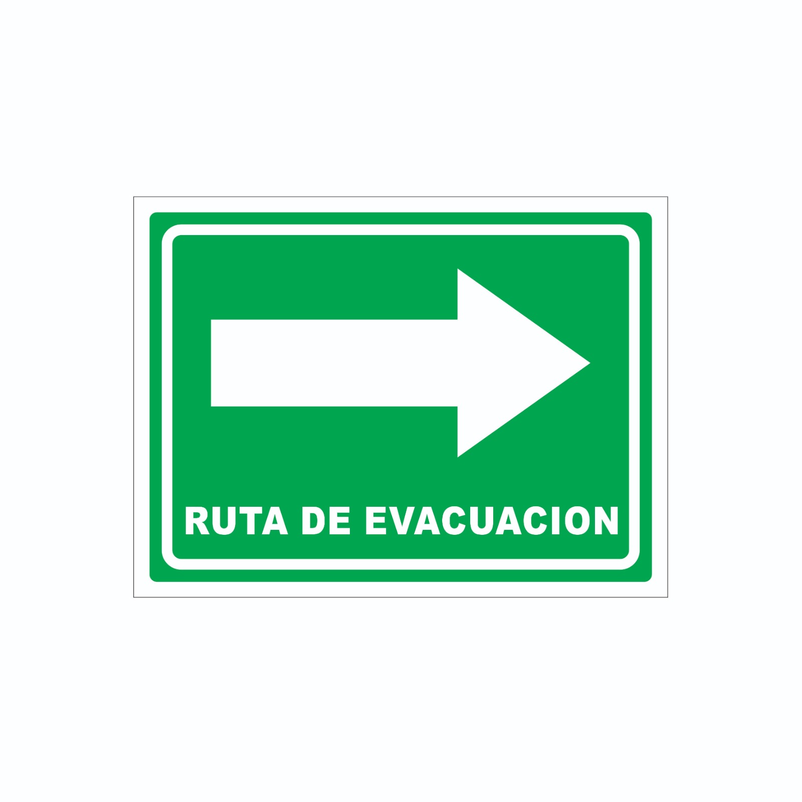 Señalamiento Ruta De Evacuación Para Comercio en Serigrafia Marca IMPRIME Set De 10 Pzas 20 x 15cm