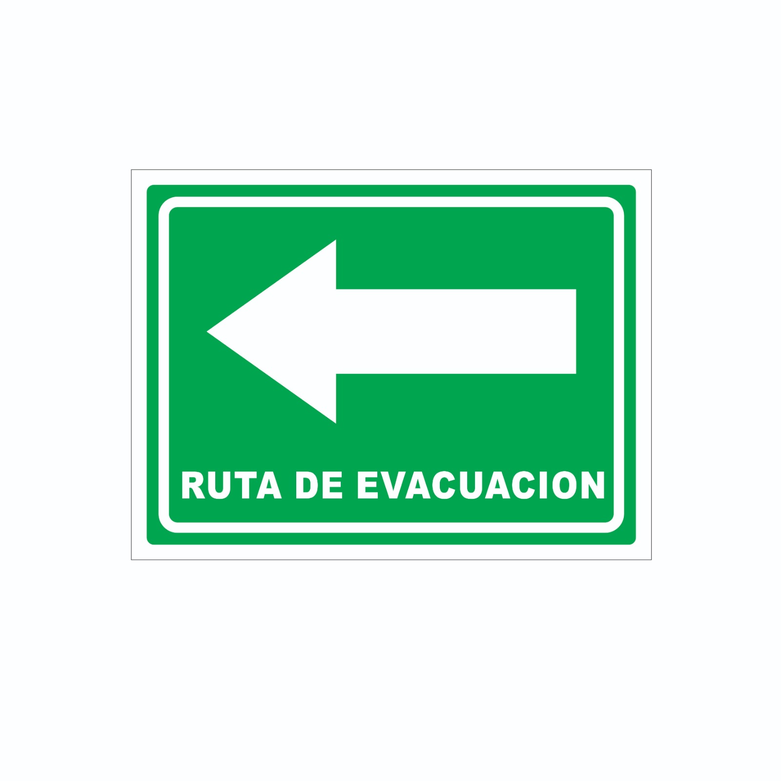 Señalamiento Ruta De Evacuación Para Comercio en Serigrafia Marca IMPRIME Set De 10 Pzas 20 x 15cm
