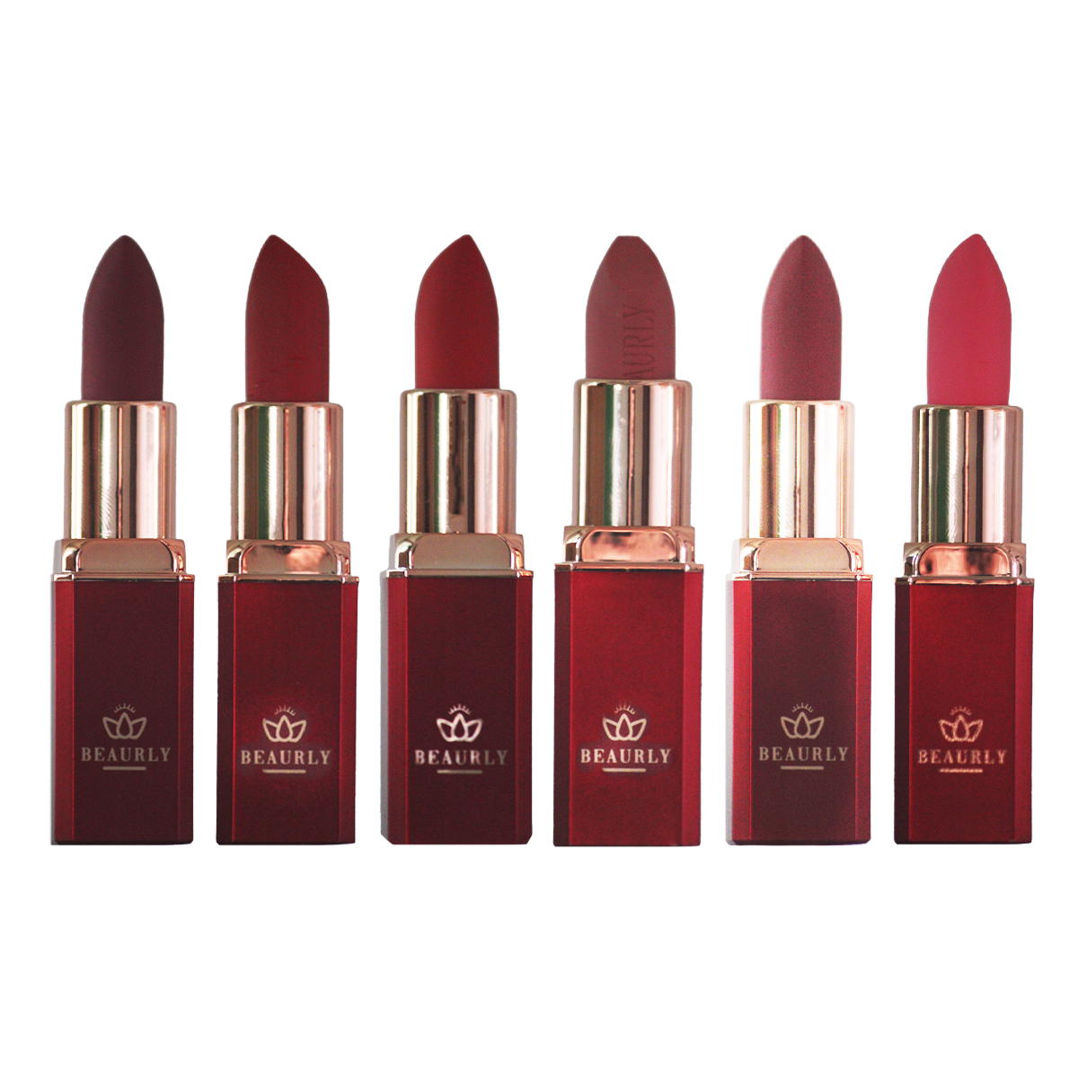 Caja de labiales mate "ROMANCE" 24 piezas 6 colores diferentes 