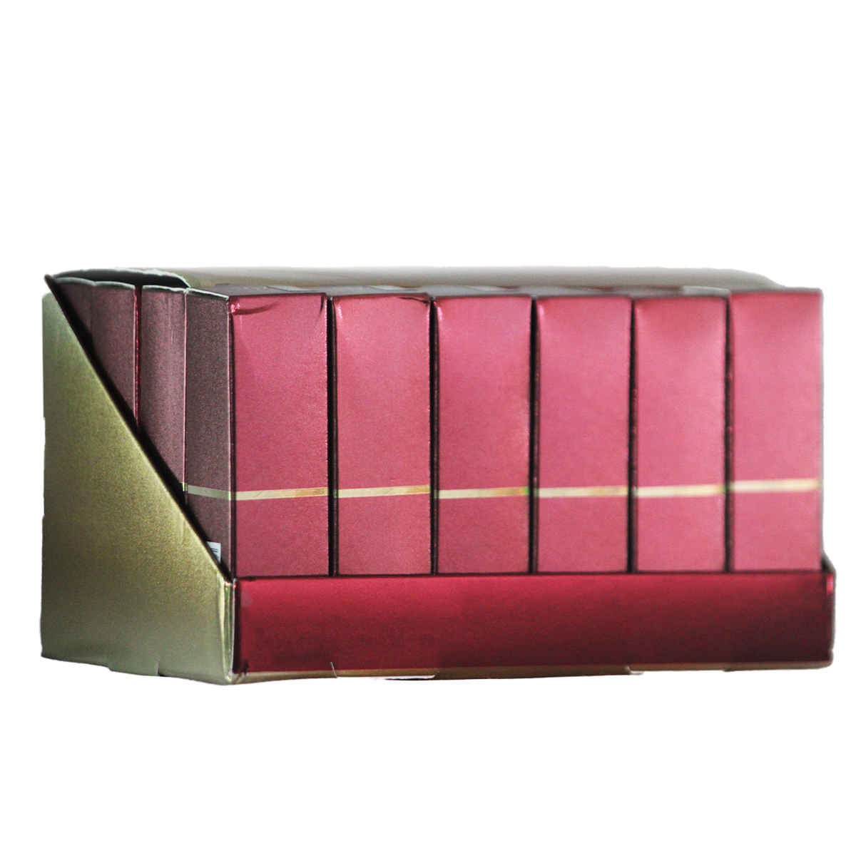 Caja de labiales mate "ROMANCE" 24 piezas 6 colores diferentes 