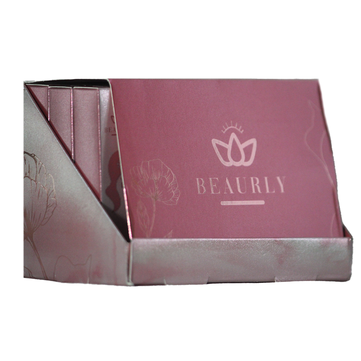 Caja de labiales satinado "FLOR DE CEREZO" 24 piezas 6 colores diferentes 