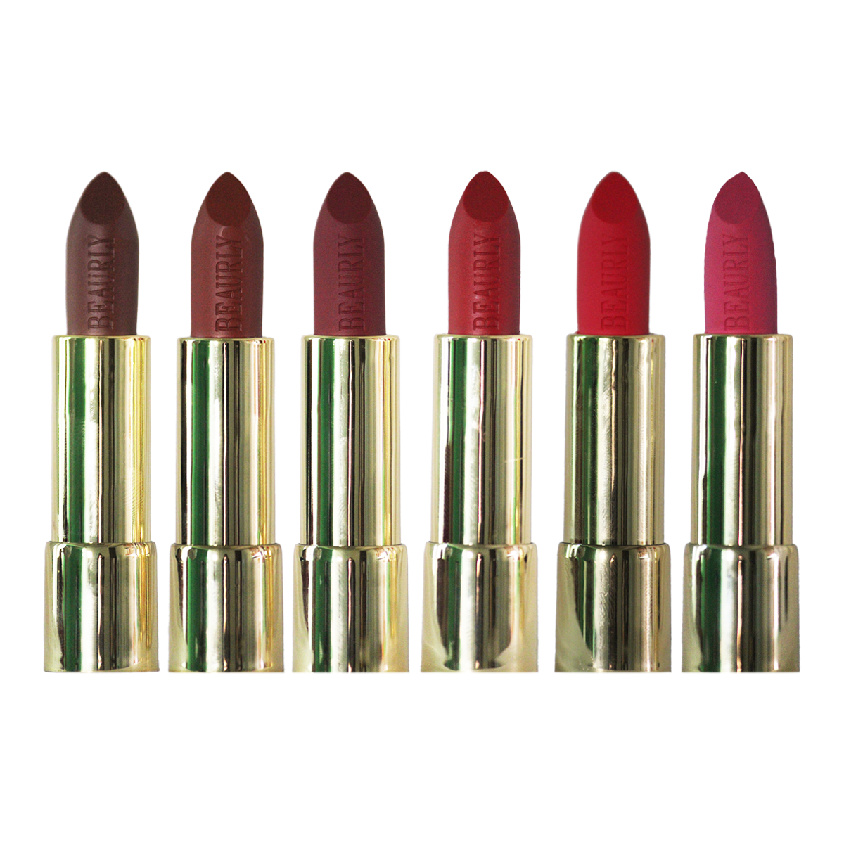 Caja de labiales mate "BEAURLY 1953" 24 piezas 6 colores diferentes 