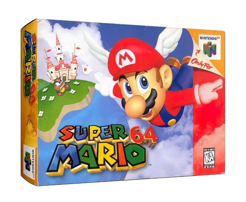 Super Mario 64 Original Totalmente Nuevo Caja y Manual reedición - Nintendo
