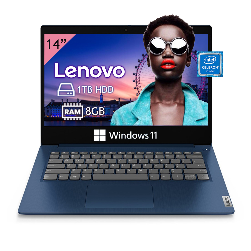 Laptop Lenovo 14IGL05 Intel N4020 1TB  8GB Ram Windows 11 - Azul