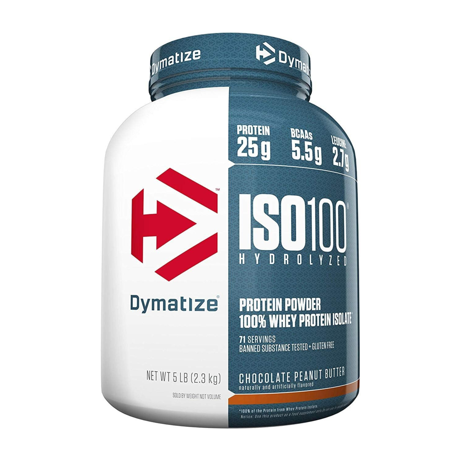 Proteina Dymatize ISO 100 Hydrolyzed 5 Lbs 71 Serv. - Chocolate con Mani