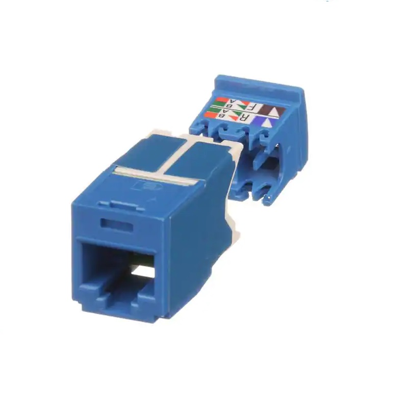 Panduit Jack de Red Mini-Com TG Cat6A UTP de 8 Posiciones, RJ-45, Azul 