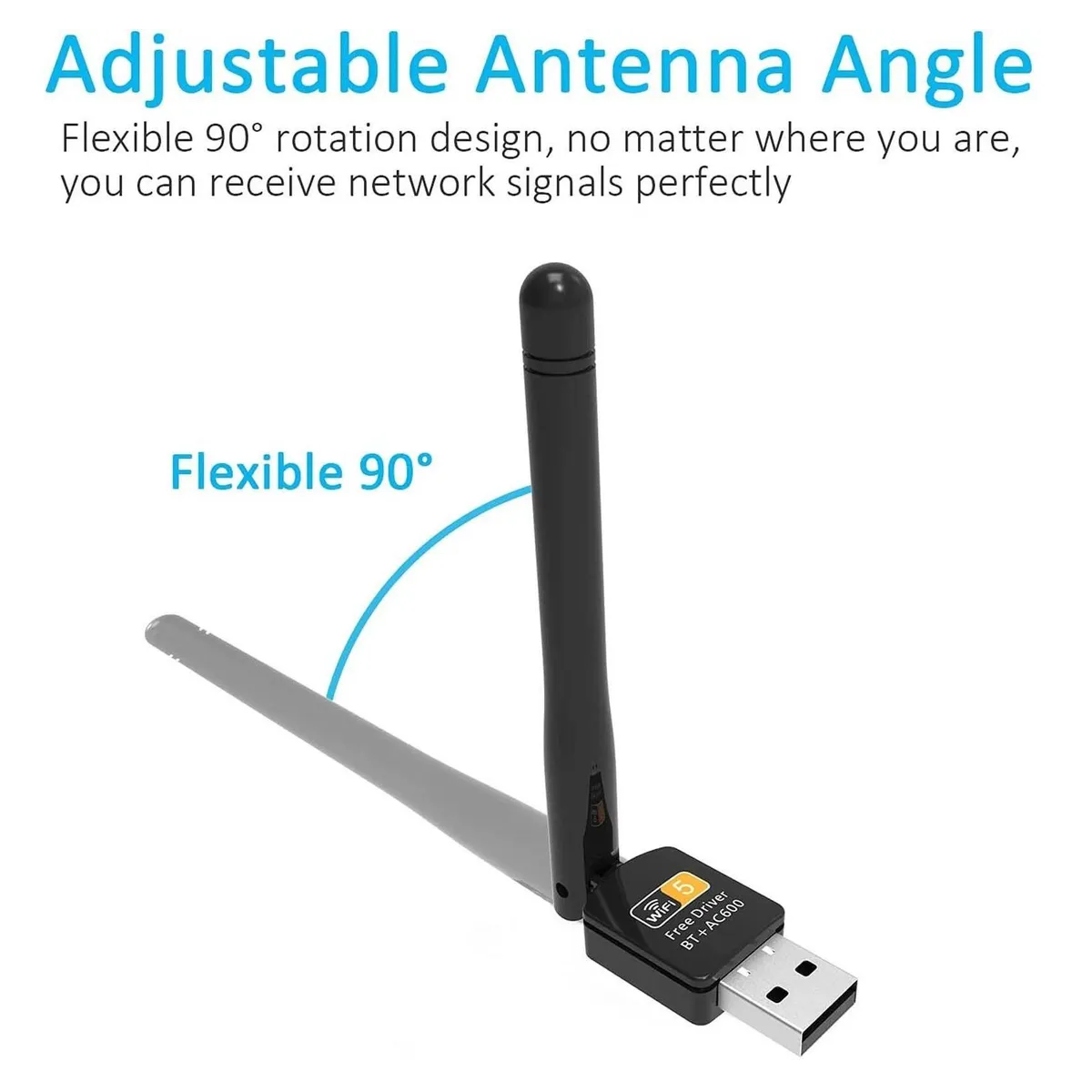 Antena Usb Wifi Adaptador Inalámbricade 600mbps Bluetooth