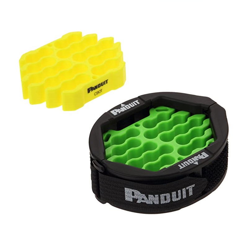 Panduit Peinador de Cable UTP Cat5e y Cat6, Verde/Amarillo 