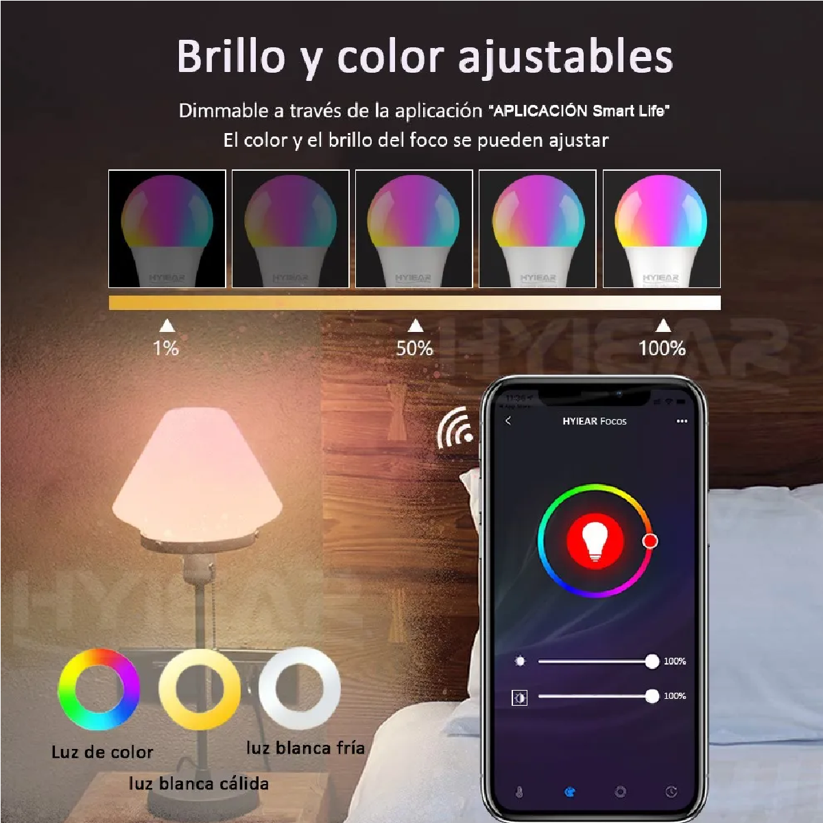 Foco Inteligente Wifi Con Siri Alexa Google Home 10w