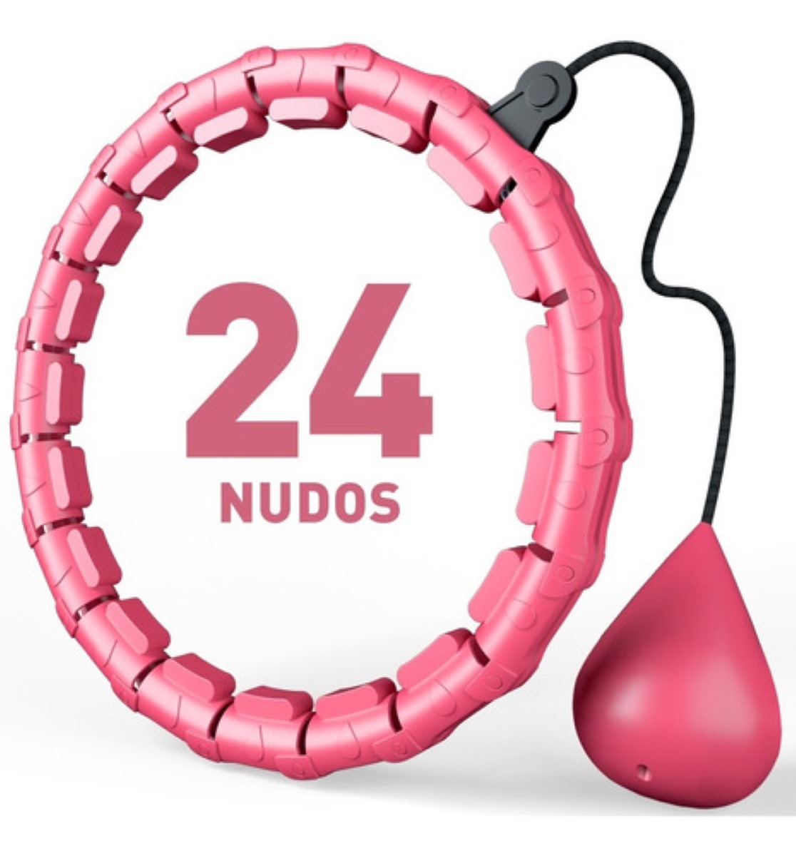 Aro Hula Hoop Entrenador Abdominal de Cintura Rosa