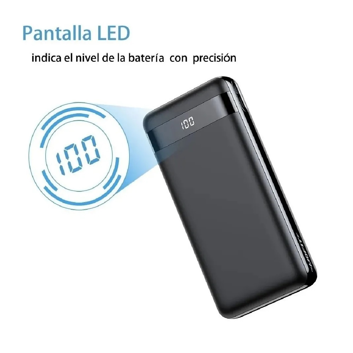 Powerbank Carga Rapida-30000mah Led Con Triple Salida Mofit