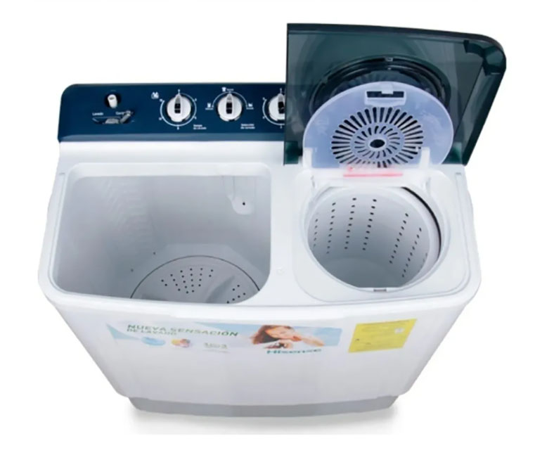Lavadora Semiautomática Doble Tina 16kg Hisense Wsa1604p
