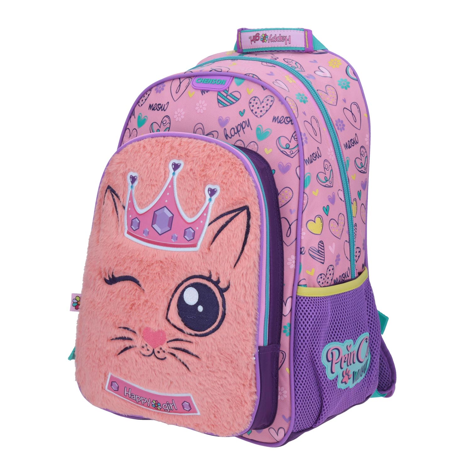 Mochila Grande Chenson Happy Girl Porta Tablet Gato Epho HG64825-P