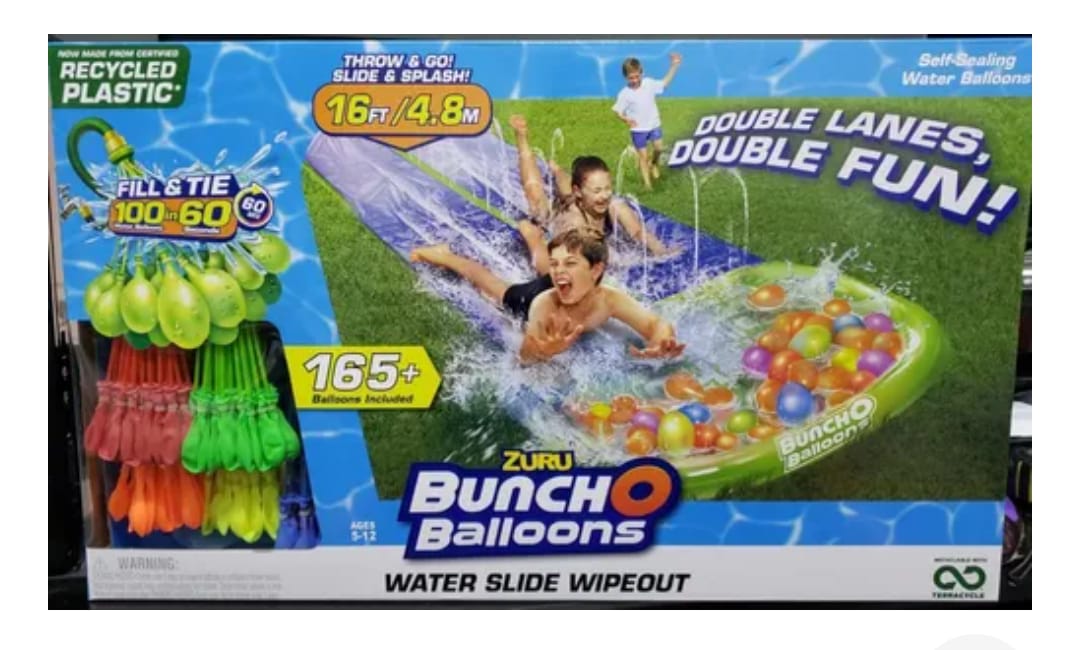 Tobogán De Agua Doble Linea, Zuru Buncho Balloons +165 Globo