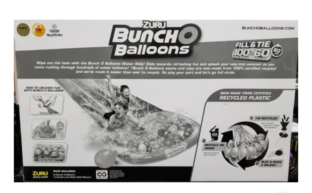 Tobogán De Agua Doble Linea, Zuru Buncho Balloons +165 Globo