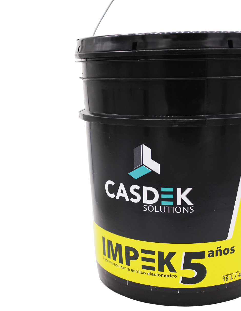 Impermeabilizante acrílico elastomérico de 5 años de garantia color rojo