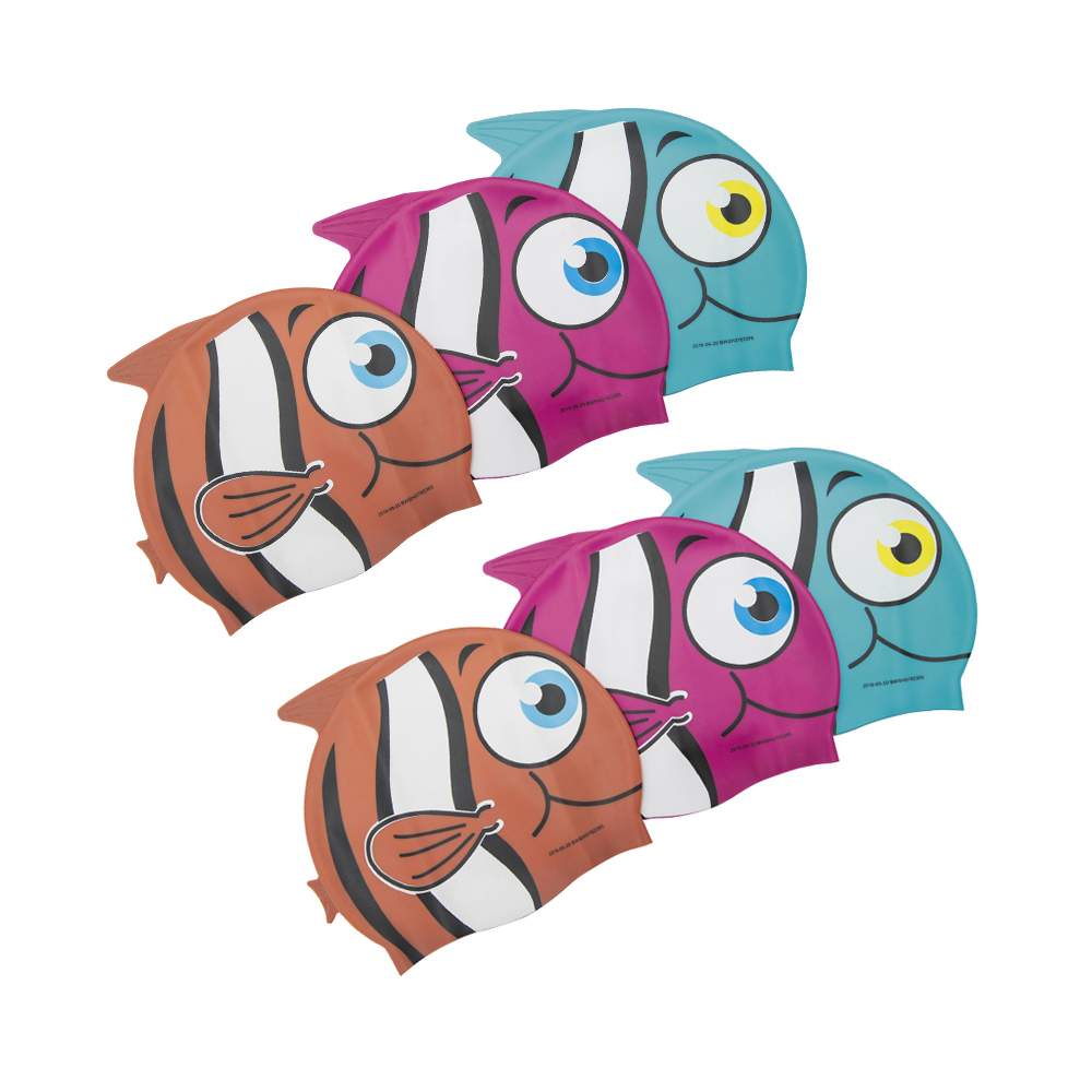 Gorro De Natación Bestway infantil Forma de Peces 6 Pzas