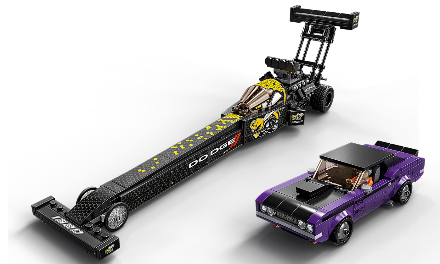 Lego Speed Champions 76904 Drágster Mopar Dodge//SRT Top Fuel y Dodge Challenger T/A de 1970