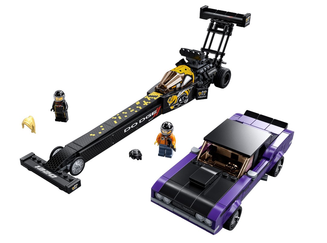 Lego Speed Champions 76904 Drágster Mopar Dodge//SRT Top Fuel y Dodge Challenger T/A de 1970