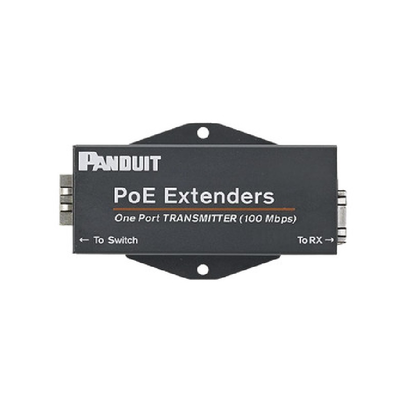 Transmisor PoE/PoE+ Panduit POEXTX1  Hasta 610 Metros  10/100mbps  Para Uso con Receptor POEXRX1 