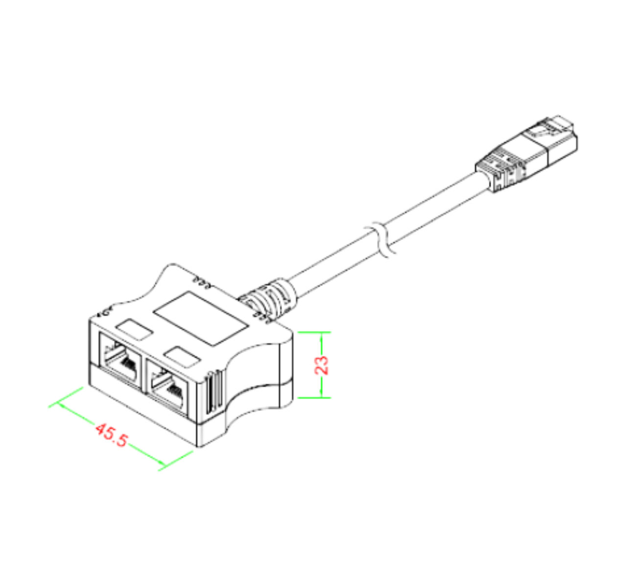 Modulo Duplexor Pasivo Soporta POE para enviar 2 nodos de red por 1 Cable UTP CAT5E y CAT6 EPRO-T2 